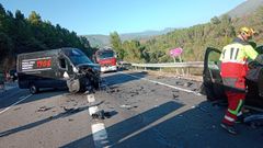 Punto del accidente, el cruce de Freixido en la OU-533, en el municipio valdeorrs de Petn.