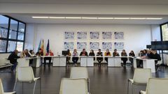 En la imagen, un momento de la sesi�n para la aprobaci�n de las cuentas. 