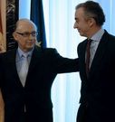 Montoro, ayer con Miguel Ferre, nuevo secretario de Hacienda.