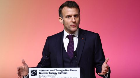 El presidente Macron en la cumbre del G7.