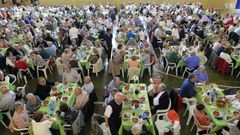 Imagen de archivo de una comida de jubilados celebrada hace a�os en Burela