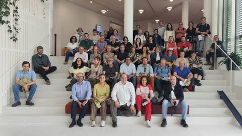 Imagen de los arquitectos gallegos durante su viaje a Finlandia