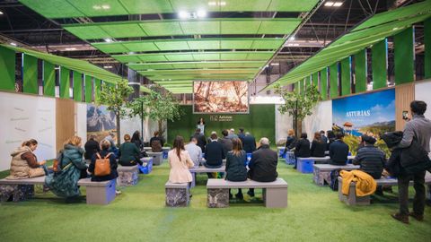 Intervencin de la consejera Cultura, Poltica Llingstica y Turismo, Berta Pin, en Fitur 