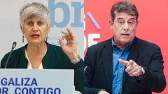 A deputada do BNG, Mercedes Queixas; e o secretario xeral do PSdeG, Jos� Ram�n G�mez Besteiro, en imaxes de arquivo.