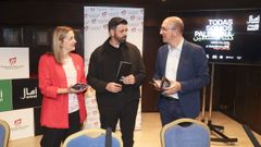 Ghaleb Jaber Mart�nez, director de Amal, con la concejala de Cultura, M�riam Fern�ndez, y el director xeral de Cultura de la Xunta, Anxo Lorenzo, en la presentaci�n de la edici�n de este a�o.
