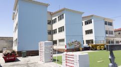 Aspecto que presentaba el colegio O Areal esta misma semana 
