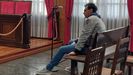 El acusado, durante el juicio en Ourense