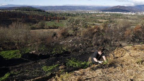Alumnos de Vern y Xinzo participaron en la salida al monte.