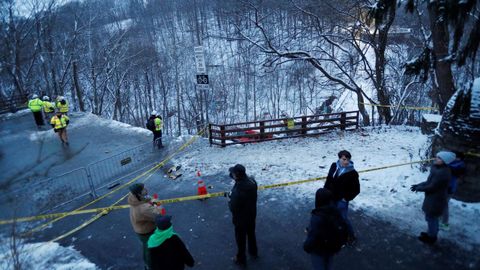Puente derrumbado en Pittsburgh (Estados Unidos) justo antes de una visite de Biden