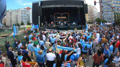 Ambiente previo al partido Celta- Valencia en el estadio Abanca Bala�dos