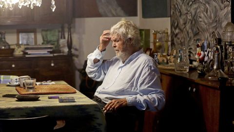 Xos� Manuel Beiras, nunha imaxe do 2022 na s�a casa de Reboraina de Aguiar, en Bri�n. 