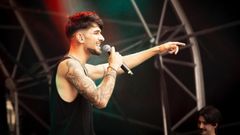 Gabriel Fandi durante uno de sus conciertos