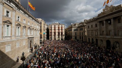 La convocatoria de elecciones al amparo del art�culo 155 provoc� manifestaciones en Catalu�a