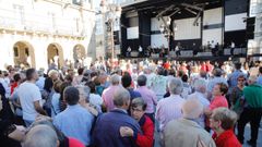 Tarde de bailes en la Praza Maior