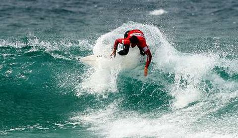 El mar estuvo revuelto durante las finales de ayer.