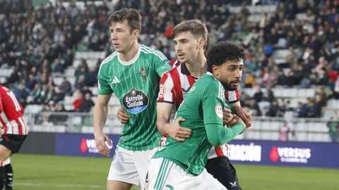 Pujol y Sa�l contra el Bilbao Athletic. 