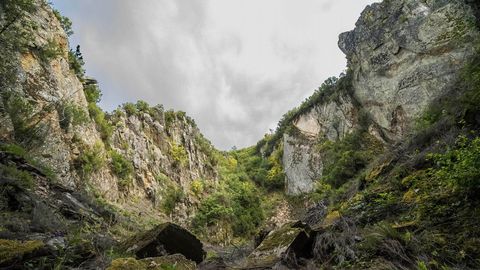 Una vista de la mina de O Covall�n desde su interior