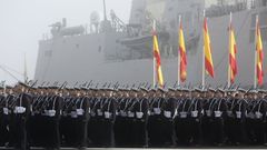 Jura de bandera de 267 marineros y49 civiles en la escuela naval de A Graa