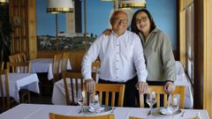 Patricia con su padre, Manuel Lois, que inaugur el local.