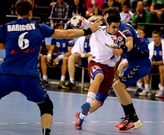 El central lalinense en una jugada el pasado domingo en su debut en Champions. 