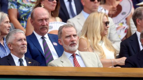 El rey Felipe VI asiste al encuentro en Wimbledon