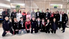 Integrantes de la entidad noiesa que se desplazaron a Atenas.