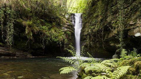La cascada del Pozo do Batán está en el río Ferreiriño, al pie del pliegue geológico de Campodola