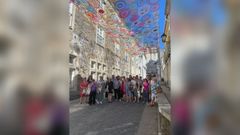 Una de las zonas decoradas es la calle Alfrez Lpez, junto al Parador de Turismo