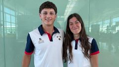 Ant�n Balsa y Carlota Pe�a, en la concentraci�n de la selecci�n en Brandemburgo.