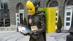Concentraci�n de Corriente Sindical d'Izquierda en contra de Glovo