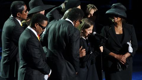 Paris Jackson, en el 2009, durante un homenaje a su padre