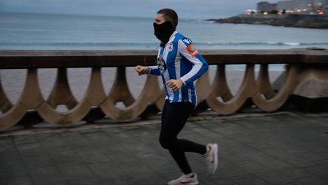 Deportistas esta ma�ana en A Coru�a