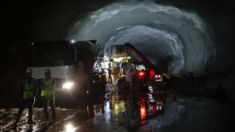 Obras de los tneles del tren al puerto exterior
