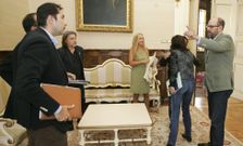 El alcalde Marti�o Noriega recibi� a diferentes cargos del sector cultural p�blico. 