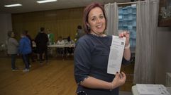 La alcaldesa de Camari�as durante las elecciones municipales