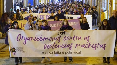 Imagen de archivo de una manifestacin del 25 de noviembre en Ourense.