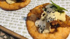 La xarda en tempura de Jueso de Ca�a.