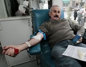 El donante n�mero 30.000 subi� ayer, a las 11.35 de la ma�ana, al autob�s. 