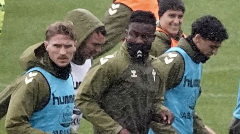 Aidoo tuvo que pedir el cambio en el tramo inicial del Sant Andreu-Celta por lesin.