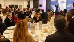 El candidato del PP a la Xunta, Alfonso Rueda, en el desayuno informativo que organiz este martes en el Hotel Galicia Palace