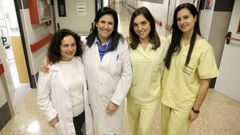 Mar�a Jos� Misa, Bibiana Villamayor, Laura Cervelo y Tania Antelo forman el equipo