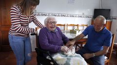Delfina Agrafojo, centenaria de Noia que vive en Orro