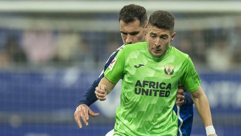 Francisco Portillo, durante el Real Oviedo-Legans del curso pasado