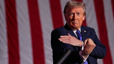 El candidato republicano Donald Trump durante un mitin en Pensilvania