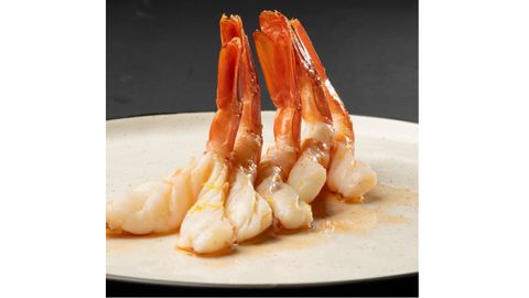 Colas de gambon al ajillo