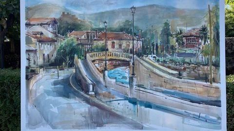 Pintura de Vicente Soto que ganó el concurso de Monterrei.