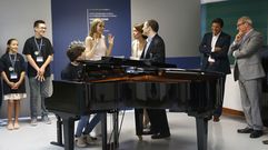 La reina Letizia en la inauguraci�n de la escuela