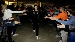 El equipo ya festej� el t�tulo liguero el pasado s�bado en el concello, tras concluir el partido.