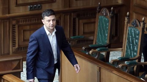 El presidente de Ucrania, Vlad�mir Zelenski, ha recibido duras cr�ticas en la polemica grabaci�n