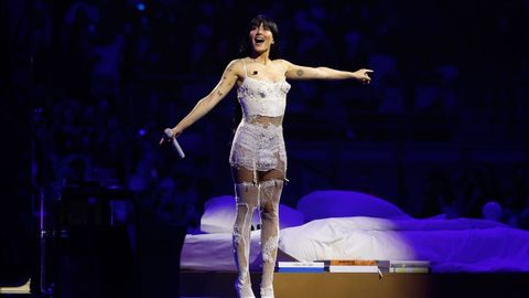 Aitana en la presentacin de su disco. 